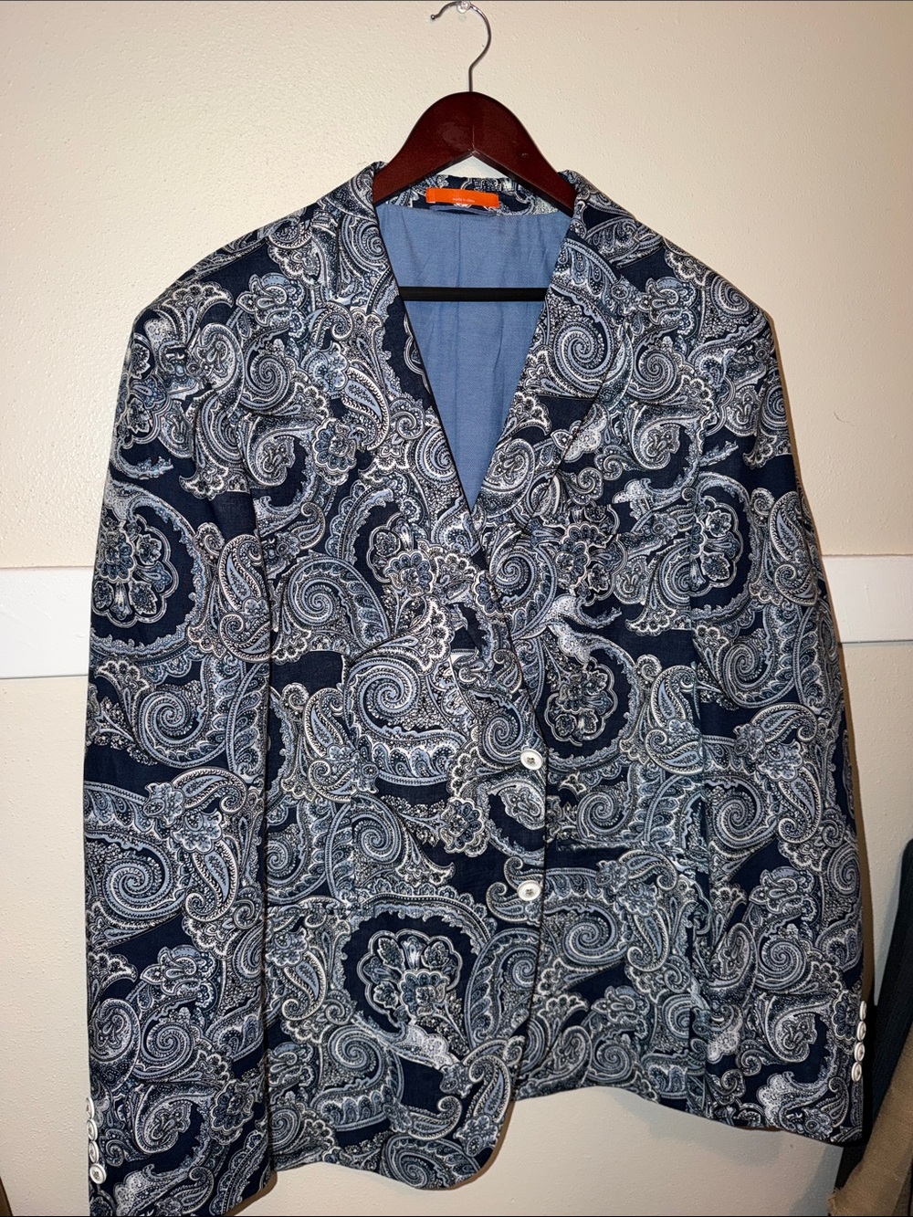 Tallia men’s 48R blue paisley blazer / worn once